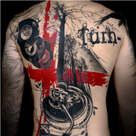 Unify Tattoo Company : Tattoos : Realistic : Trash Polka Style Sleeve