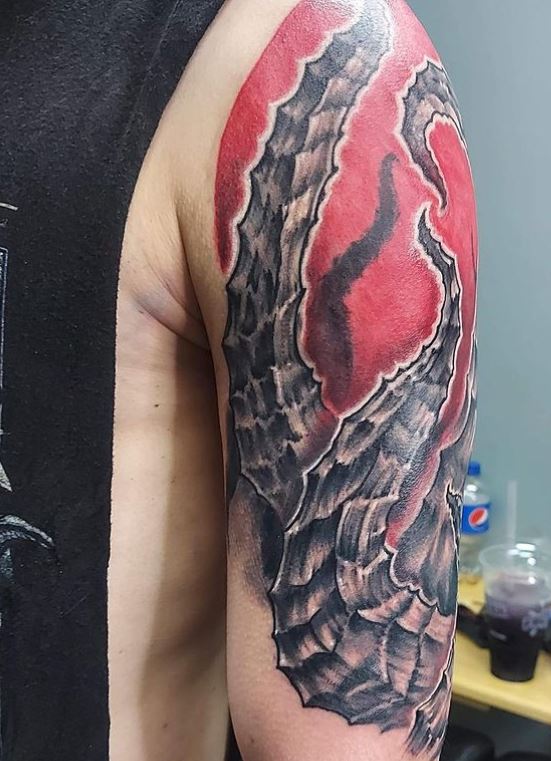 biomechanical tattoo by Greg at the Studio Downtown Custom tattoos and  Piercings #tattoo… | Biomechanical tattoo, Tattoo sleeve designs, Half  sleeve tattoos designs